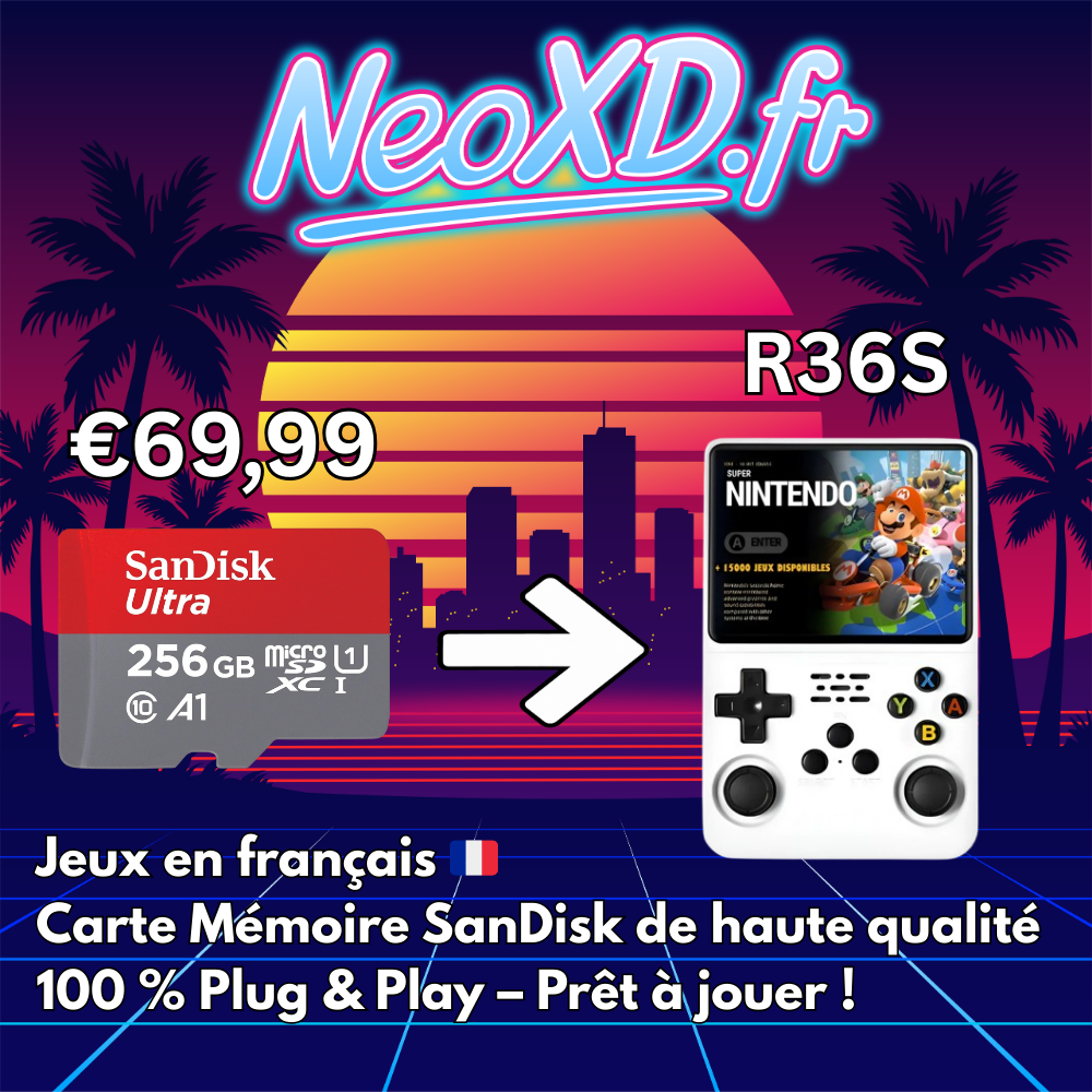 Carte Mémoire R36S Avec Les Jeux en Français 🇫🇷