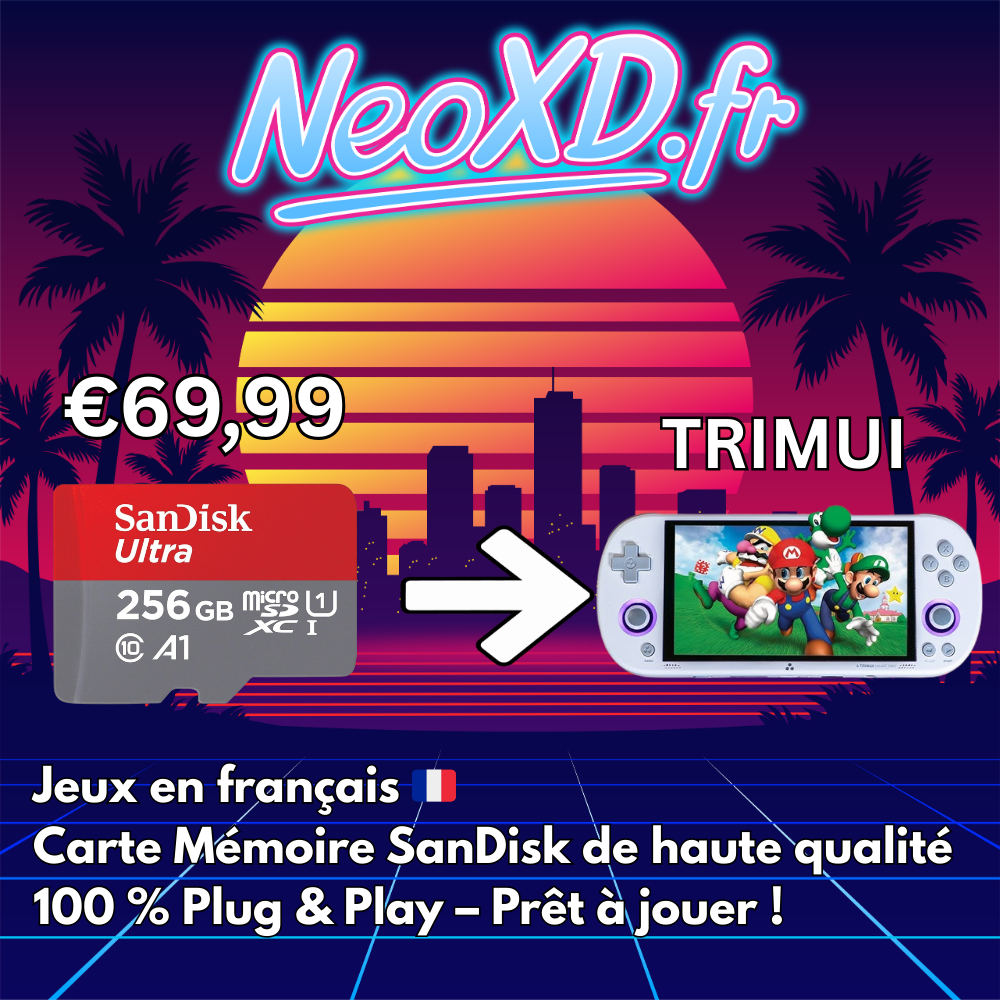 Carte Mémoire TRIMUI Avec Les Jeux en Français 🇫🇷