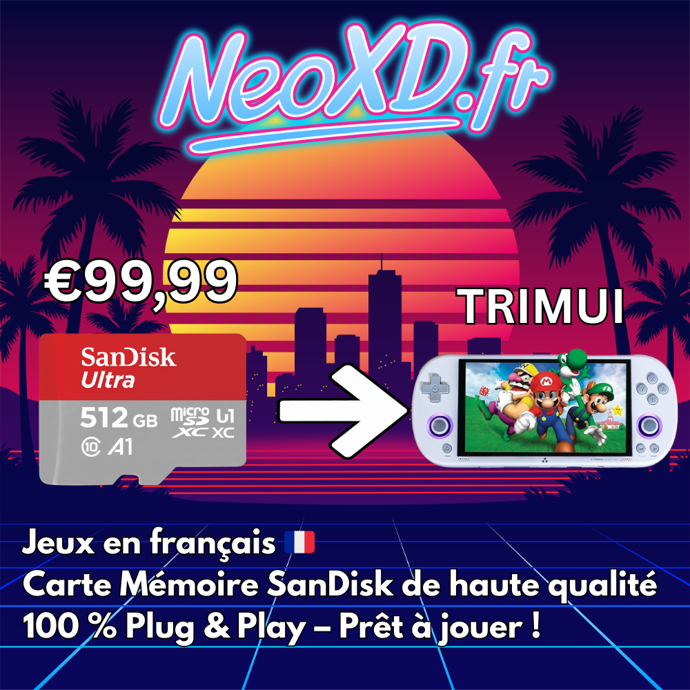 Carte Mémoire TRIMUI Avec Les Jeux en Français 🇫🇷