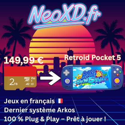 Carte Mémoire Retroid Pocket 5 Avec Les Jeux en Français 🇫🇷