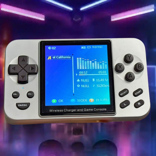 Console rétro portable – charge sans fil et écran XL